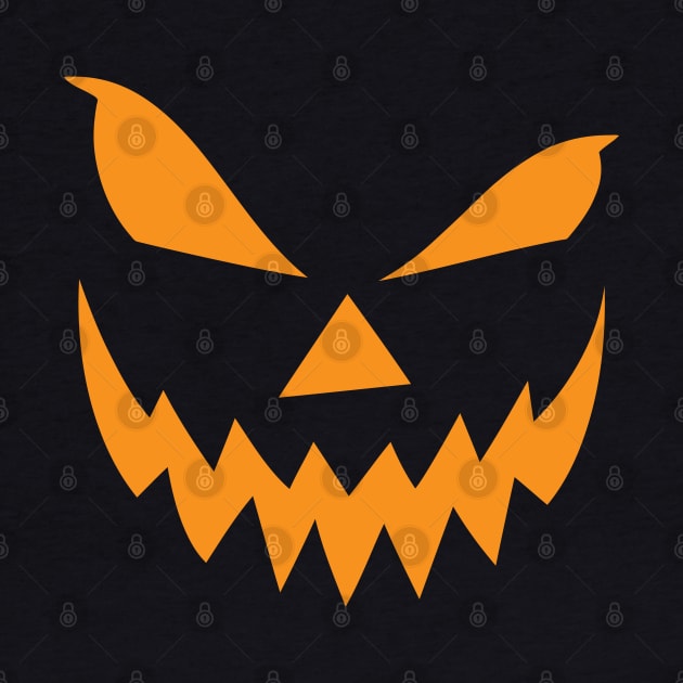 Scary Jack O' Lantern Pumpkin Face (orange version) by Elvdant